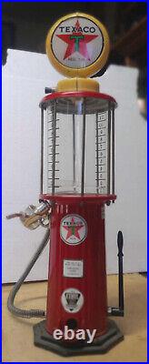 VINTAGE Gas Pump GumBall Machine Candy Vending Dispenser 22 TEXACO Oil
