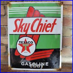 VINTAGE OLD TEXACO MOTOR OIL GASOLINE PORCELAIN GAS STATION PUMP SIGN 12 x 16 VINTAGE OLD TEXACO MOTOR OIL GASOLINE PORCELAIN GAS STATION PUMP SIGN 12 x 16