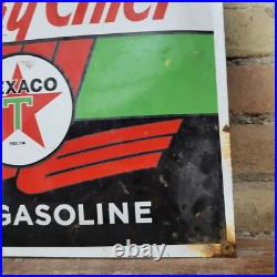 VINTAGE OLD TEXACO MOTOR OIL GASOLINE PORCELAIN GAS STATION PUMP SIGN 12 x 16 VINTAGE OLD TEXACO MOTOR OIL GASOLINE PORCELAIN GAS STATION PUMP SIGN 12 x 16