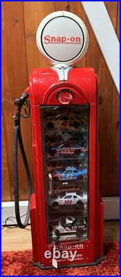 VINTAGE SNAP-ON 12 SCALE WAYNE SHOWCASE 1937 GAS PUMP DISPLAY CASE (Flaws)