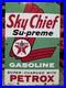 VTG_12x18_Texaco_Sky_Chief_Porcelain_Gas_Pump_Plate_Sign_1962_Dated_3_5_62_USA_01_ynmr