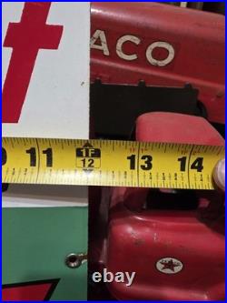 VTG 12x18 Texaco Sky Chief Porcelain Gas Pump Plate Sign 1962 Dated 3-5-62 USA