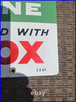 VTG 12x18 Texaco Sky Chief Porcelain Gas Pump Plate Sign 1962 Dated 3-5-62 USA VTG 12x18 Texaco Sky Chief Porcelain Gas Pump Plate Sign 1962 Dated 3-5-62 USA