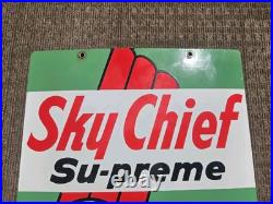 VTG 12x18 Texaco Sky Chief Porcelain Gas Pump Plate Sign 1962 Dated 3-5-62 USA VTG 12x18 Texaco Sky Chief Porcelain Gas Pump Plate Sign 1962 Dated 3-5-62 USA