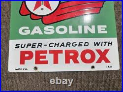 VTG 12x18 Texaco Sky Chief Porcelain Gas Pump Plate Sign 1962 Dated 3-5-62 USA VTG 12x18 Texaco Sky Chief Porcelain Gas Pump Plate Sign 1962 Dated 3-5-62 USA