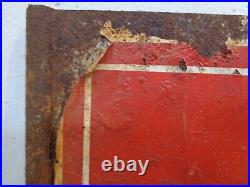 VTG 1950's Texaco FIRE CHIEF Gasoline Double Sided Metal Sign Gas Oil 16 X 18