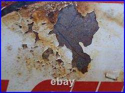 VTG 1950's Texaco FIRE CHIEF Gasoline Double Sided Metal Sign Gas Oil 16 X 18