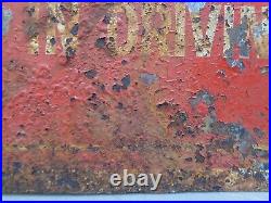 VTG 1950's Texaco FIRE CHIEF Gasoline Double Sided Metal Sign Gas Oil 16 X 18