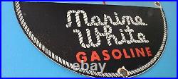 Vintage 16 Texaco Gasoline Porcelain Marine White Gas Service Station Pump Sign Vintage 16 Texaco Gasoline Porcelain Marine White Gas Service Station Pump Sign