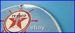 Vintage 16 Texaco Gasoline Porcelain Marine White Gas Service Station Pump Sign Vintage 16 Texaco Gasoline Porcelain Marine White Gas Service Station Pump Sign