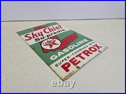 Vintage 18 Original Texaco Sky Chief Su-Preme Petrox Porcelain Gas Pump Plate