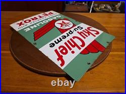 Vintage 18 Original Texaco Sky Chief Su-Preme Petrox Porcelain Gas Pump Plate