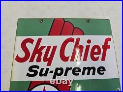 Vintage 18 Original Texaco Sky Chief Su-Preme Petrox Porcelain Gas Pump Plate