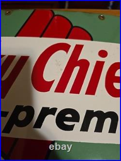 Vintage 18 Original Texaco Sky Chief Su-Preme Petrox Porcelain Gas Pump Plate