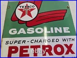 Vintage 18 Original Texaco Sky Chief Su-Preme Petrox Porcelain Gas Pump Plate