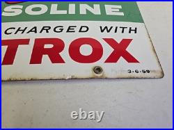 Vintage 18 Original Texaco Sky Chief Su-Preme Petrox Porcelain Gas Pump Plate