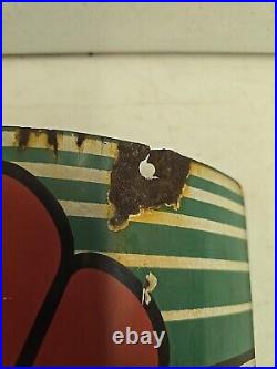 Vintage 1940 Original Texaco Sky Chief Gasoline Porcelain Curved Pump Plate Sign Vintage 1940 Original Texaco Sky Chief Gasoline Porcelain Curved Pump Plate Sign