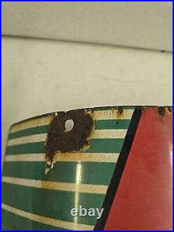 Vintage 1940 Original Texaco Sky Chief Gasoline Porcelain Curved Pump Plate Sign Vintage 1940 Original Texaco Sky Chief Gasoline Porcelain Curved Pump Plate Sign