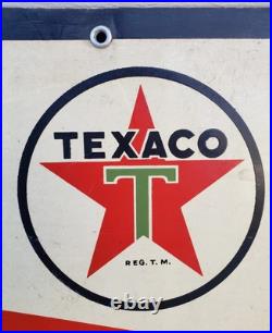 Vintage 1940's Texaco Marfak Lubrication Advertising Sign Gas Station Pump Oil