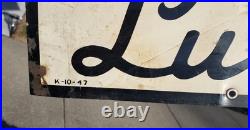 Vintage 1940's Texaco Marfak Lubrication Advertising Sign Gas Station Pump Oil