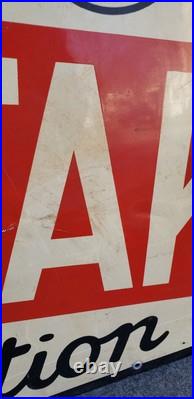 Vintage 1940's Texaco Marfak Lubrication Advertising Sign Gas Station Pump Oil