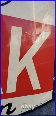 Vintage 1940's Texaco Marfak Lubrication Advertising Sign Gas Station Pump Oil