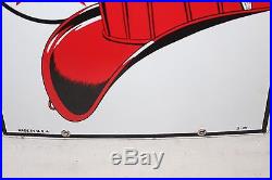 Vintage 1941 Texaco Fire-Chief Gasoline Gas Pump Plate 18 Porcelain Metal Sign