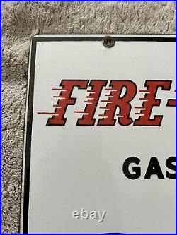 Vintage 1946 Texaco Fire Chief Gasoline Porcelain Pump Metal Sign 18 x 12