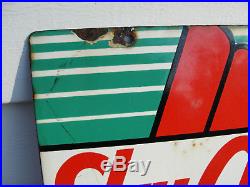 Vintage 1947 TEXACO SKY CHIEF GASOLINE Porcelain Enamel Gas Pump Sign 18 by 12