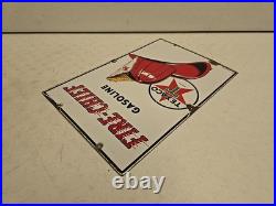 Vintage 1948 Original Texaco Fire Chief Gasoline Gas Pump Plate Porcelain Sign Vintage 1948 Original Texaco Fire Chief Gasoline Gas Pump Plate Porcelain Sign
