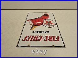 Vintage 1948 Original Texaco Fire Chief Gasoline Gas Pump Plate Porcelain Sign Vintage 1948 Original Texaco Fire Chief Gasoline Gas Pump Plate Porcelain Sign