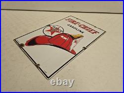 Vintage 1948 Original Texaco Fire Chief Gasoline Gas Pump Plate Porcelain Sign Vintage 1948 Original Texaco Fire Chief Gasoline Gas Pump Plate Porcelain Sign