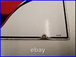 Vintage 1948 Original Texaco Fire Chief Gasoline Gas Pump Plate Porcelain Sign Vintage 1948 Original Texaco Fire Chief Gasoline Gas Pump Plate Porcelain Sign