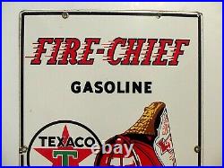 Vintage 1948 Texaco Sign Fire Chief Porcelain Gas Pump Garage Roadshowfinds