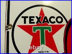 Vintage 1948 Texaco Sign Fire Chief Porcelain Gas Pump Garage Roadshowfinds