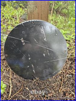 Vintage 1950's Texaco Sky Chief Gasoline Porcelain Gas Station Pump Sign, Nice