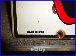 Vintage 1955 Texaco Fire-Chief Gasoline Oil-Gas Pump Plate 18 Porcelain Sign