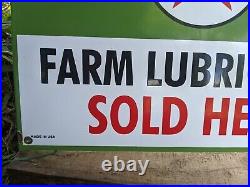 Vintage 1956 Texaco Farm Lubricants Oil Porcelain Gas Station Sign 12 X 17