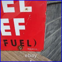 Vintage 1962 Dated Diesel Texaco Diesel Porcelain Gas Station Pump Plate Sign