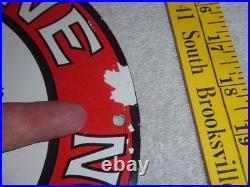 Vintage 1964 Texaco Filling Station Gasoline Pump Woman Porcelain Metal Oil Sign