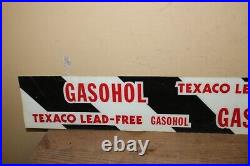 Vintage 1979 Texaco Gasohol Gasoline Gas Station 34 Gas Pump Sign