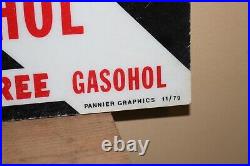 Vintage 1979 Texaco Gasohol Gasoline Gas Station 34 Gas Pump Sign