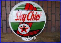 Vintage 1984 Texaco Sky Chief gas pump globe milk glass