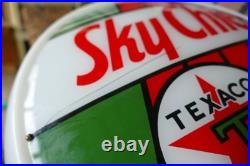 Vintage 1984 Texaco Sky Chief gas pump globe milk glass