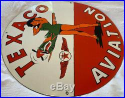 Vintage 20 Texaco Pin Up Porcelain Sign, Wow! Gas Station Pump Plate, Motor Oil