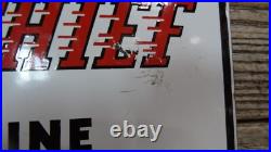 Vintage 3-40 1940 Texaco Fire Chief Gas Pump Plate Porcelain Sign All Original