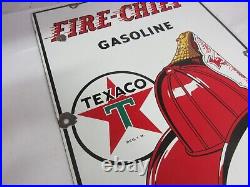 Vintage Advertising 1953 Texaco Fire Chief Gas Pump Plate Automobilia C-328