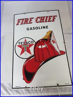 Vintage Advertising Texaco Fire Chief Gas Pump Plate Automobilia 163-m