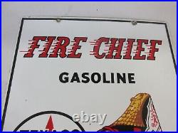 Vintage Advertising Texaco Fire Chief Gas Pump Plate Automobilia 163-m
