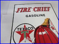 Vintage Advertising Texaco Fire Chief Marine Gas Pump Plate Automobilia 163-m
